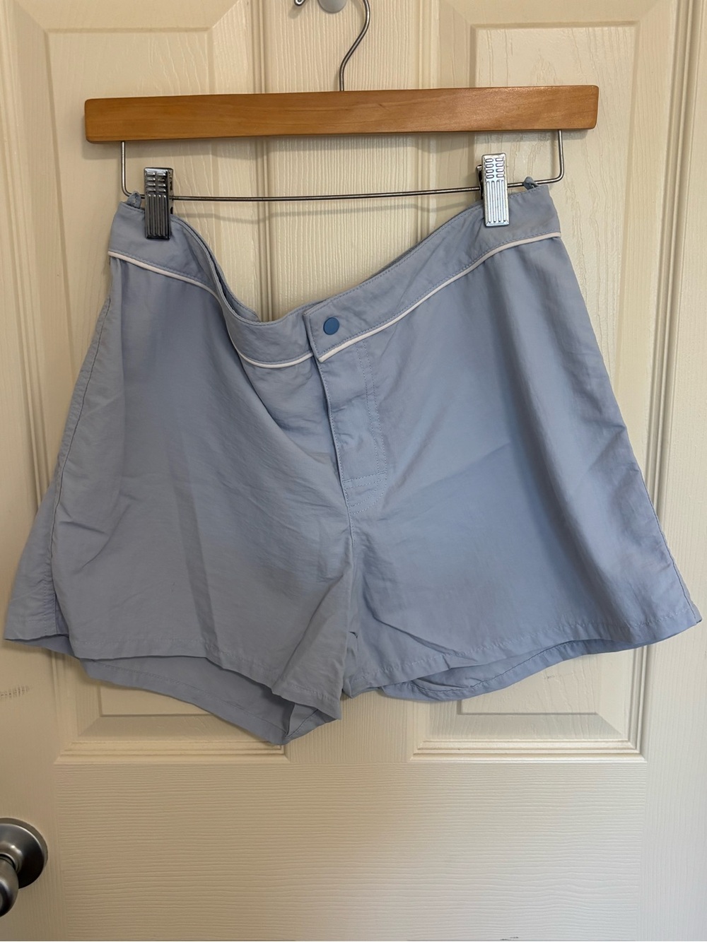 Patagonia Button Out Boardie Skort Size 10 Blue Print Detachable Shorts - Picture 10 of 14